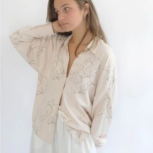 Oh Seven Days Augusto Silk Satin Blouse